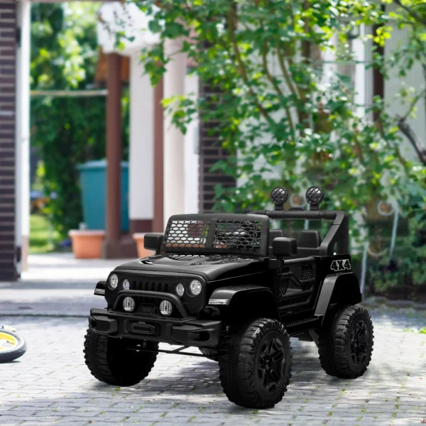 Coche eléctrico 4x4 para niños 12V con control remoto, luces y claxon - 3-6 años - negro - Imagen 7