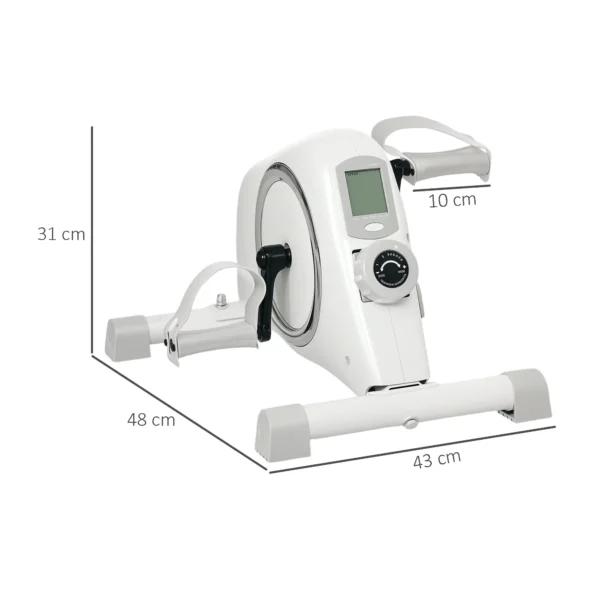 Mini Bicicleta Estática con Resistencia Magnética Pantalla LCD y Pedales Antideslizantes para Ejercitar Brazos y Piernas - Imagen 10