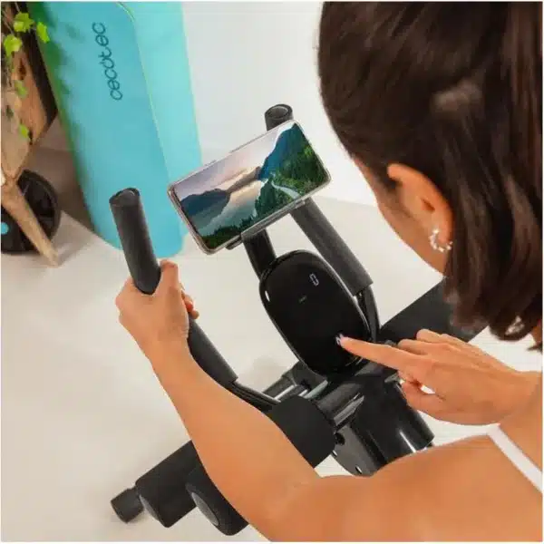Drumfit AB Trainer Máquina de abdominales plegable con soporte para dispositivos. Pantalla LCD. 2 posiciones. Almohadillas acolchadas. Peso máximo del usuario 130 kg. Altura máxima 185 cm. - Imagen 5