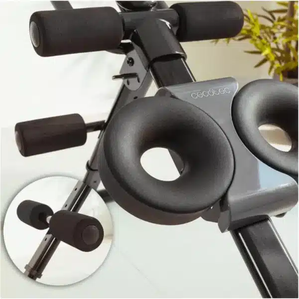 Drumfit AB Trainer Máquina de abdominales plegable con soporte para dispositivos. Pantalla LCD. 2 posiciones. Almohadillas acolchadas. Peso máximo del usuario 130 kg. Altura máxima 185 cm. - Imagen 2