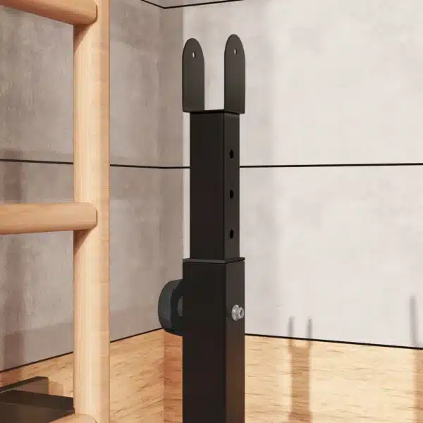 Banco de Pesas con Soportes para Barra y Respaldo Ajustable para Entrenamiento Completos de Cuerpo Negro - Imagen 3
