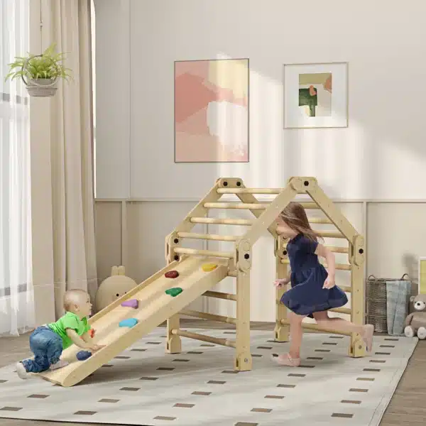 Escalada para Niños de 18-48 Meses 3 en 1 con Rampa para Deslizarse o Escalar 175x70x89 cm Multicolor 5 - Imagen 10