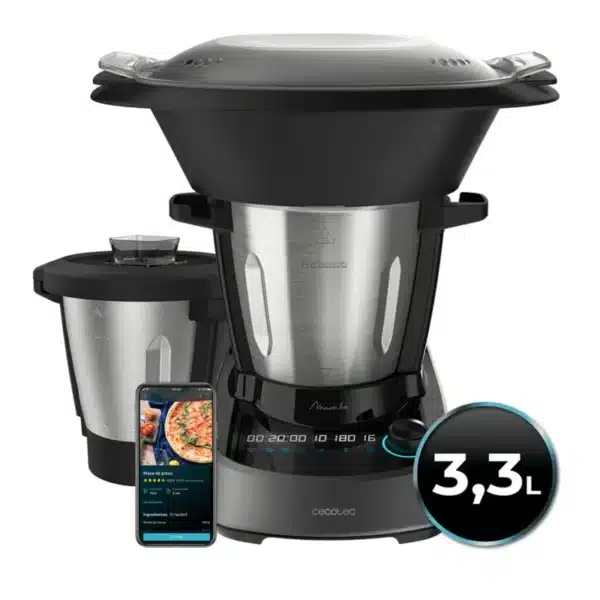 Mambo 11090 Habana Robot de cocina wifi con 37 funciones, APP, sistema autolimpieza, accesorios OneClick, báscula integrada, jarra inox y jarra antiadherente Habana