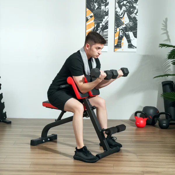 Banco de musculación plegable banc multifonction para entrenamiento cojín ajustable 8 posiciones 103 x 65 x 67-98 cm negro PREGUNTAR STOCK - Imagen 7