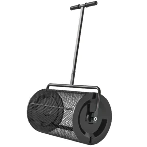 Esparcidor de Compost con Cesto de 75L Mango Ajustable y Diseño Resistente para Jardinería y Césped 70x40x112 cm Negro