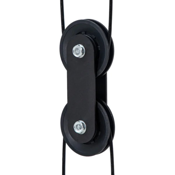 Aparato de musculación doble polea vis a vis crossover, carga libre con pesa 2x50 kg 245x85x207 cm 5 - Imagen 4