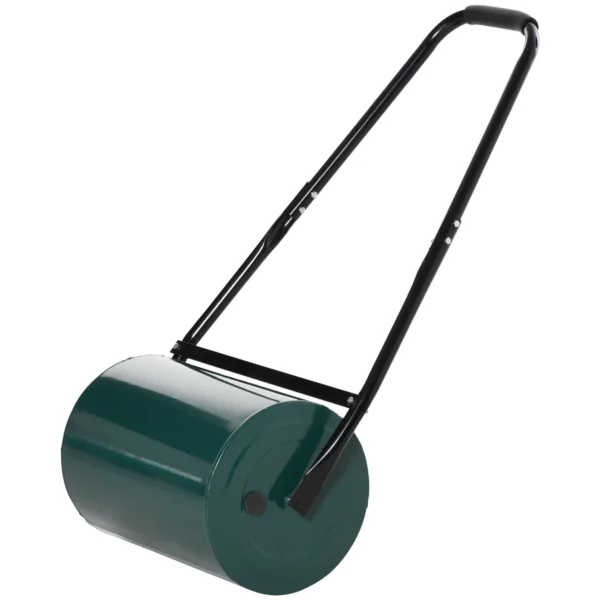 Rodillo para Césped de 30L Relleno de Arena o Agua con Mango en U para Jardín Granja Verde Oscuro - Imagen 2