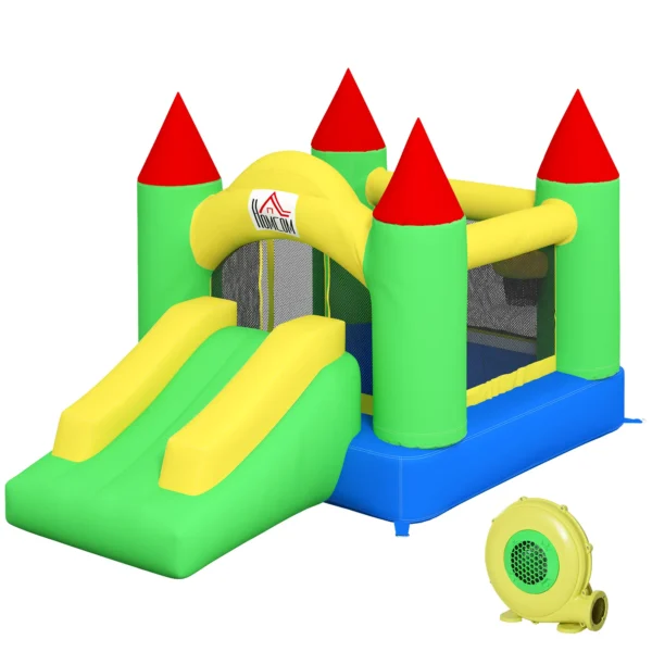 Castillo Hinchable con Tobogán y Red de Seguridad, hasta 100 kg, 3-10 años, 300x180x160 cm - Imagen 2