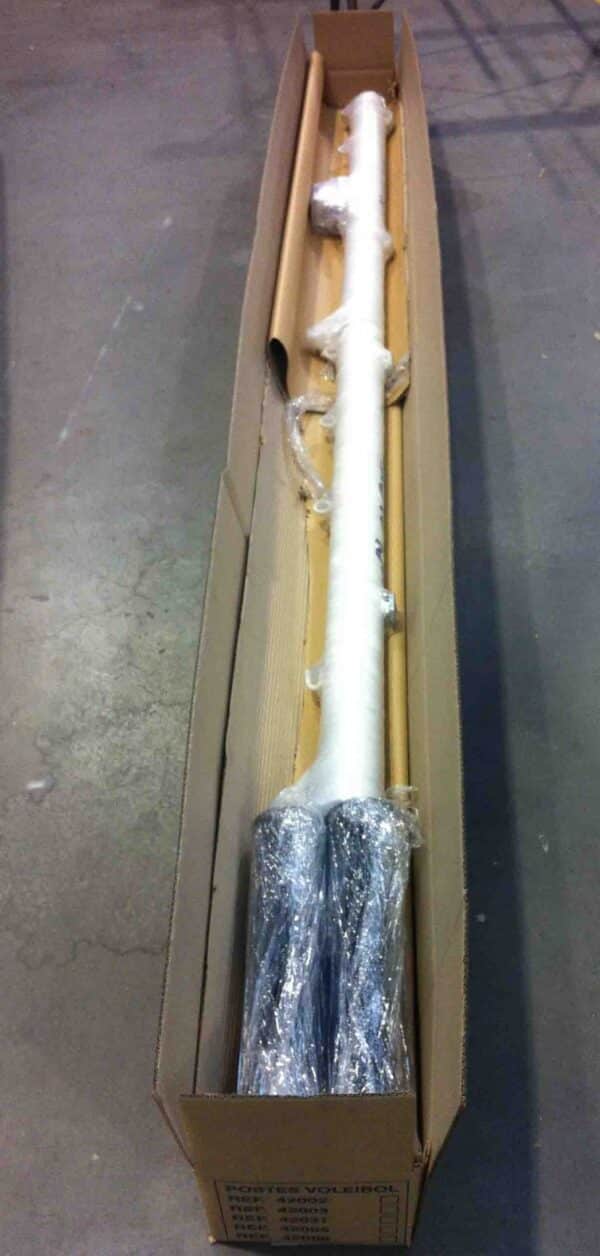 Juego postes voleibol de aluminio de ø90 mm anclados al suelo - Imagen 2