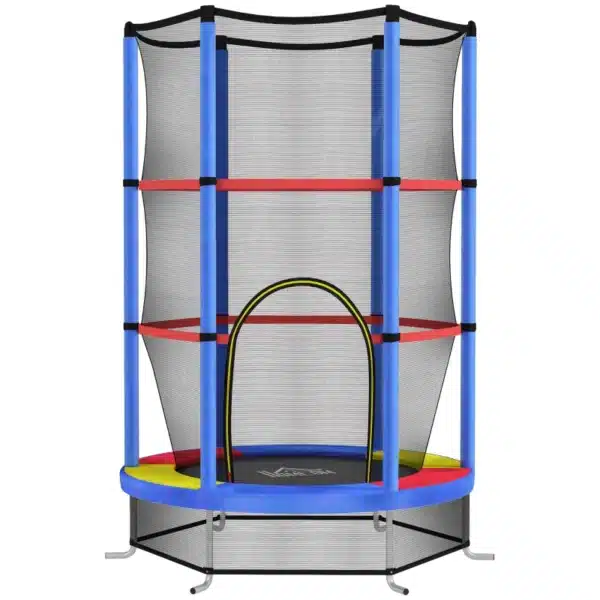 Cama Elástica Infantil Trampolín para Niños de 3-6 Años con Red de Seguridad Carga 45 kg Ø140x190 cm VERDE - Imagen 2