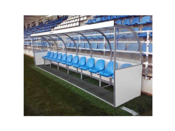 Banquillo jugadores suplentes 6.0 m y 12 plazas PVC - Imagen 3