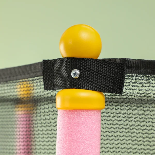 Trampolín para Niños de +3 Años Ø140 cm con Red de Seguridad y Marco de Acero para Interior y Exterior Rosa y Negro/NEGRO/AZUL CAMA ELASTICA - Imagen 4