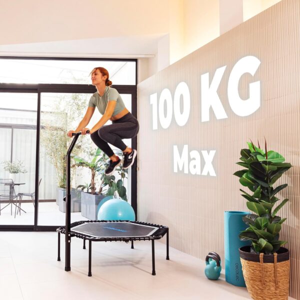 Drumfit Jump 920 Trampolín de fitness cama elástica. 92 cm de diámetro. Base de 6 patas. Máximo peso del usuario 100 Kg. CAMA ELASTICA - Imagen 2