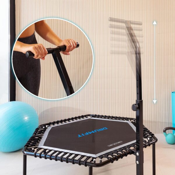 Drumfit Jump 920 Trampolín de fitness cama elástica. 92 cm de diámetro. Base de 6 patas. Máximo peso del usuario 100 Kg. CAMA ELASTICA - Imagen 6