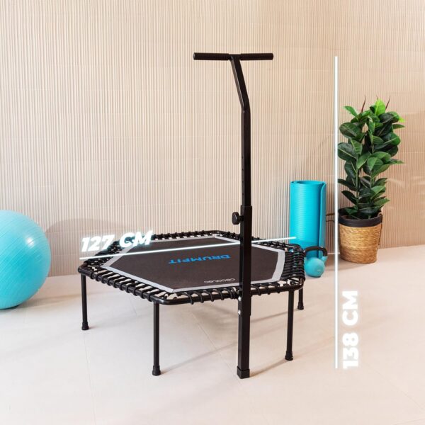 Drumfit Jump 920 Trampolín de fitness cama elástica. 92 cm de diámetro. Base de 6 patas. Máximo peso del usuario 100 Kg. CAMA ELASTICA - Imagen 7