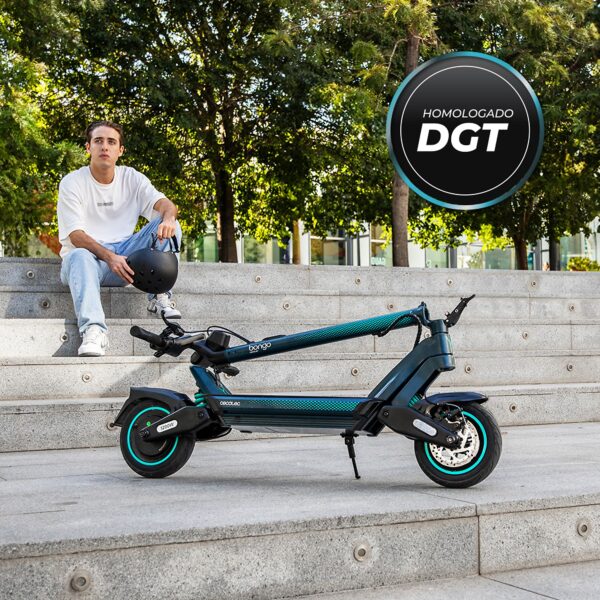 Bongo Serie Y65 Patinete eléctrico con motor de 1200 W (500 W nominal) y autonomía de 65 km. Ruedas de 10” y doble suspensión. Cumple con todos los requisitos de la nueva normativa española de circulación - Imagen 7
