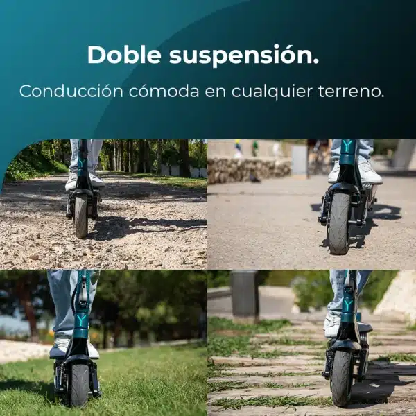 Bongo Serie Y65 Patinete eléctrico con motor de 1200 W (500 W nominal) y autonomía de 65 km. Ruedas de 10” y doble suspensión. Cumple con todos los requisitos de la nueva normativa española de circulación - Imagen 4