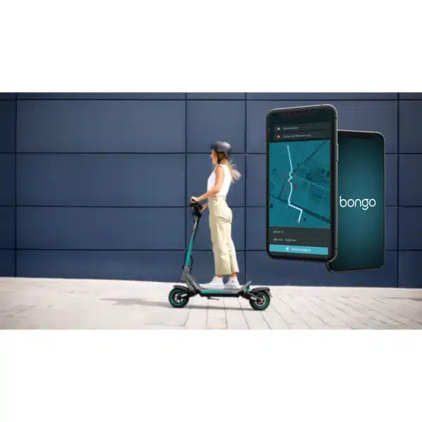 Bongo Y45 Connected Patinete eléctrico con potencia máxima de 750 W y doble suspensión que permite superar pendientes y desplazarse por cualquier superficie. Con autonomía de hasta 45 km. Cumple con todos los requisitos de la nueva normativa española de circulación. Connexión con App movil. - Imagen 10
