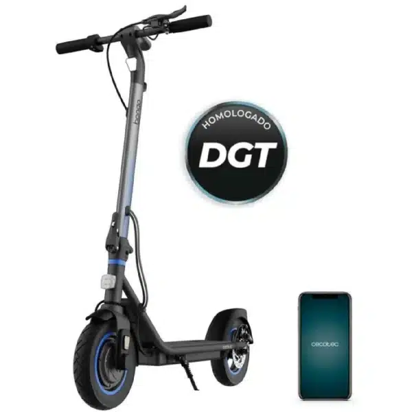 Bongo D20 XL Connected Patinete eléctrico con potencia máxima de 630 W que permite superar pendientes y desplazarse por cualquier superficie. Con autonomía de hasta 20 km. Cumple con todos los requisitos de la nueva normativa española de circulación. Connexión con App movil