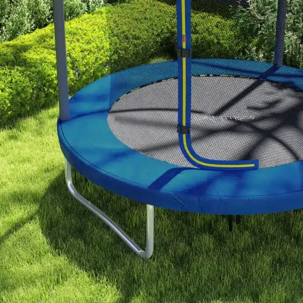 Trampolín para niños trampolines de jardín con red de seguridad estructura de acero 183x200 cm Azul CAMA ELASTICA - Imagen 4