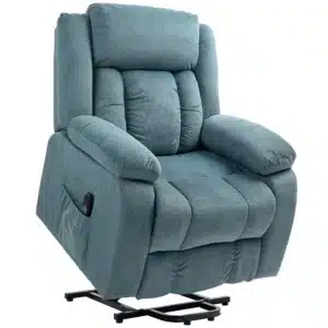 Sillón Relax Reclinable Eléctrico Levanta Personas con Mando a Distancia y Bolsillos Laterales Sillón Elevador Azul