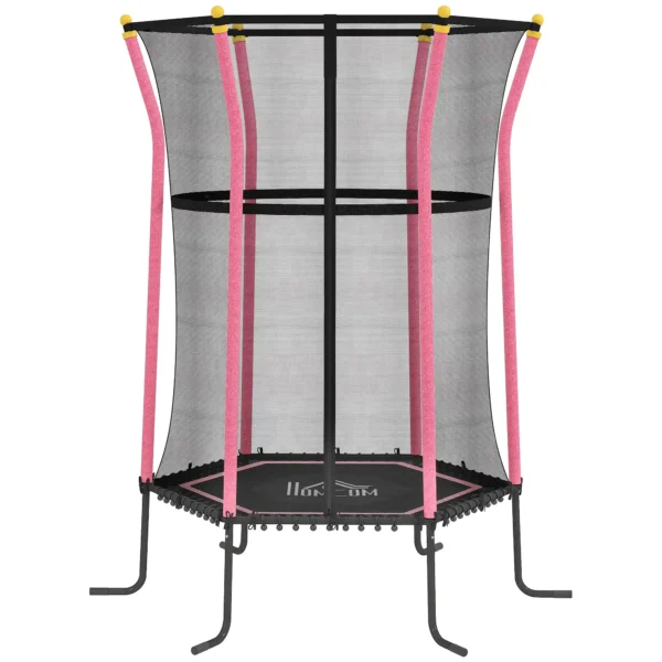 Cama Elástica Infantil Trampolín para Niños +3 Años con Red de Seguridad Ø163,5x190 cm ROSA/AZUL/VERDE/ROJO