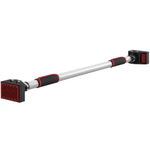 Barra para hacer Dominadas para Puerta Ajustable de 95 cm a 123 cm Carga 200 kg para Ejercicio y Entrenamiento Negro