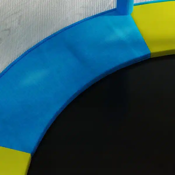Trampolín Infantil de Interior con Red de Seguridad Cuerdas Elásticas y Barras Acolchadas 3-6 Años Ø140x190cm Azul Claro CAMA ELASTICA - Imagen 5