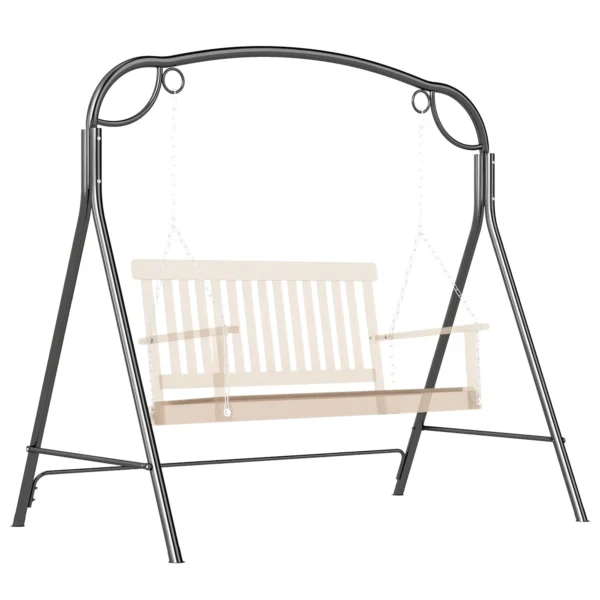 Soporte para Columpio de Metal Estructura Resistente con Patas en A para Exterior 172x126x170 cm Acabado en Bronce - Imagen 3