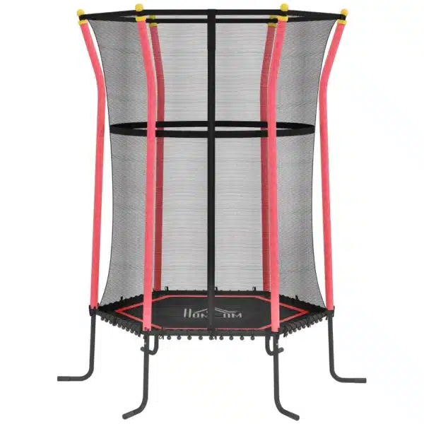 Cama Elástica Infantil Trampolín para Niños +3 Años con Red de Seguridad Ø163,5x190 cm ROSA/AZUL/VERDE/ROJO - Imagen 12