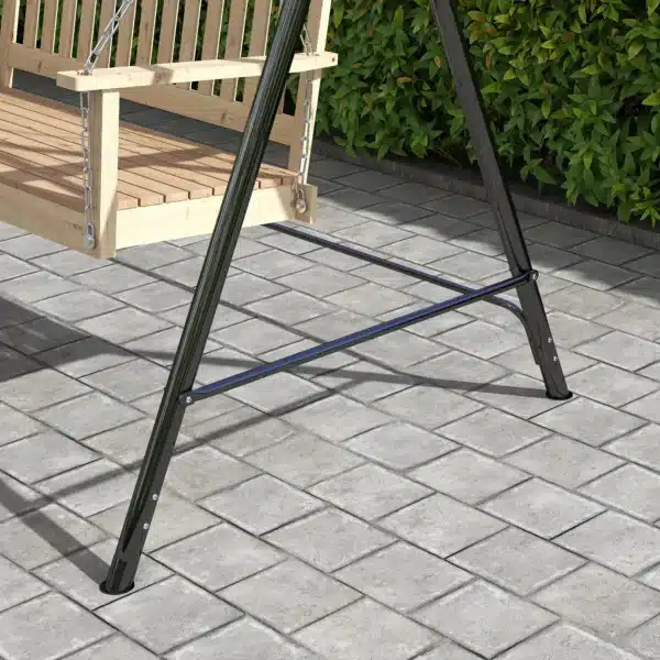 Soporte para Columpio de Metal Estructura Resistente con Patas en A para Exterior 172x126x170 cm Acabado en Bronce - Imagen 4