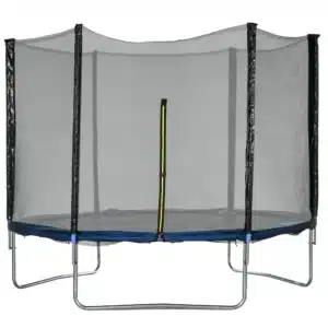 Trampolín para Niños Adultos Ø305x250 cm con Red de Seguridad Escalera Cubierta de Bordes y Marco de Acero Azul CAMA ELASTICA