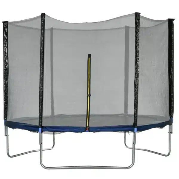 Trampolín para Niños Adultos Ø305x250 cm con Red de Seguridad Escalera Cubierta de Bordes y Marco de Acero Azul CAMA ELASTICA