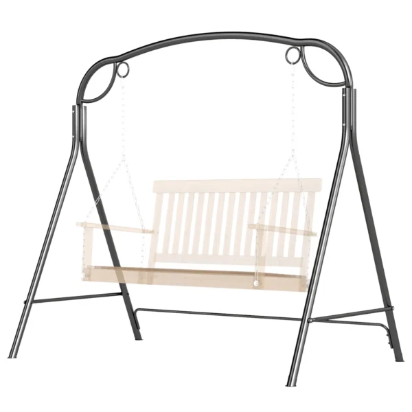 Soporte para Columpio de Metal Estructura Resistente con Patas en A para Exterior 172x126x170 cm Acabado en Bronce - Imagen 2