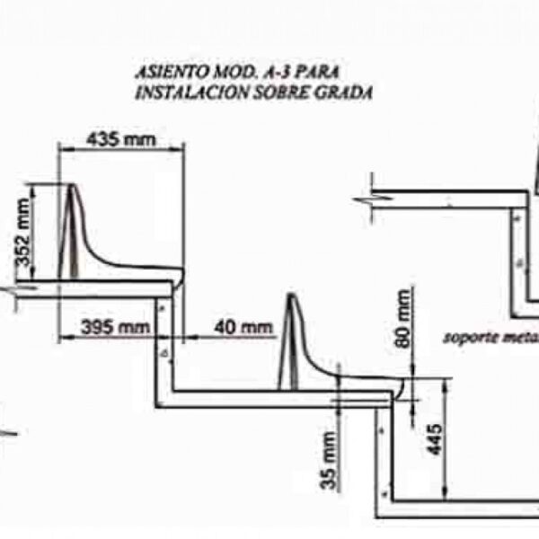 Asiento reforzado respaldo alto modelo A-3 - Imagen 2