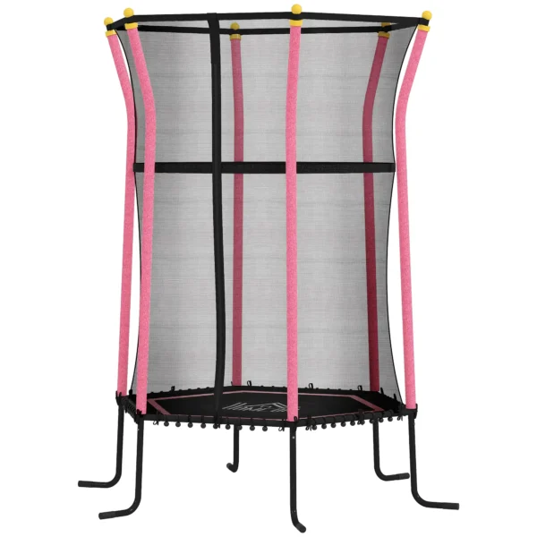 Cama Elástica Infantil Trampolín para Niños +3 Años con Red de Seguridad Ø163,5x190 cm ROSA/AZUL/VERDE/ROJO - Imagen 15
