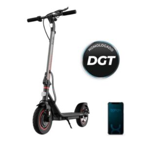 Bongo D40 XL Connected Patinete eléctrico con potencia máxima de 700 W y neumáticos de 10" que permite superar pendientes y desplazarse por cualquier superficie cómodamente. Con autonomía de hasta 40 km. Cumple con todos los requisitos de la nueva normativa española de circulación. Connexión con App movil.