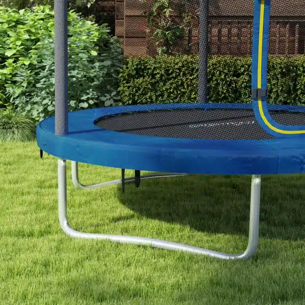Trampolín para niños trampolines de jardín con red de seguridad estructura de acero 183x200 cm Azul CAMA ELASTICA - Imagen 5