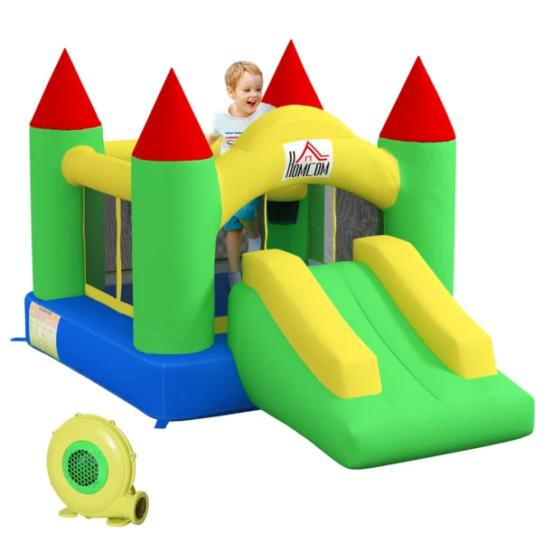 Castillo Hinchable con Tobogán y Red de Seguridad, hasta 100 kg, 3-10 años, 300x180x160 cm - Imagen 3