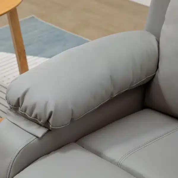 Sillón Relax Levanta Personas Sillón Elevador con Control Remoto Reclinación Eléctrica 160° Reposapiés 76x90x105 cm Gris - Imagen 4