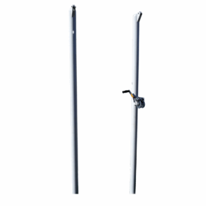Postes Multideporte/Multialturas, metálicos Ø80 mm, para anclar (tensor con cabrestante) Tenis, Badminton, Voley,altura de 85 a 245 cm