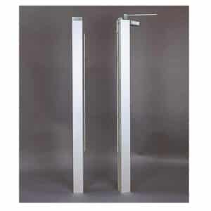 Juego postes de tenis aluminio cuadrado 80x80mm