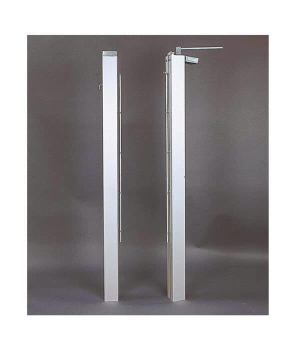 Juego postes de tenis aluminio cuadrado 80x80mm