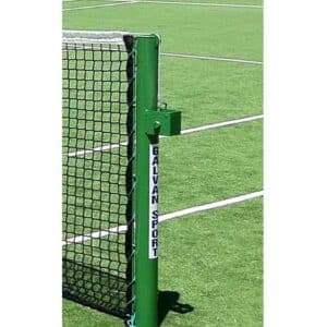 Juego de postes de tenis metálicos anclados ø 80mm