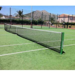 Juego postes de tenis anclados de aluminio Ø 90 mm