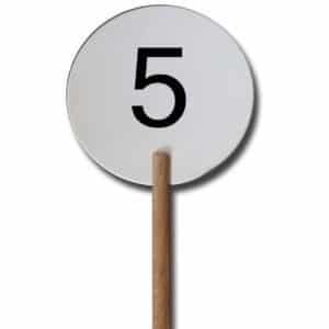 Juego de tablillas para arbitraje de voleibol numeración 1 al 18
