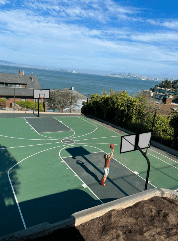 Juego canastas poste curvo una sola pieza S/1,65m. BALONCESTO - Imagen 2