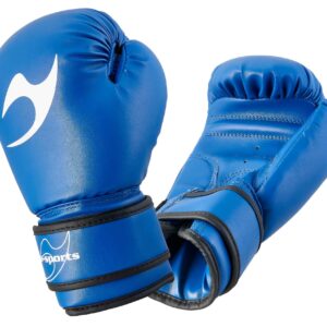 GUANTES BOXEO KIDS AZUL JUSPORTS 4/6/8 ONZAS