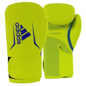 GUANTE DE BOXEO ADIDAS SPEED 100 (AMARILLO SOLAR/AZUL)