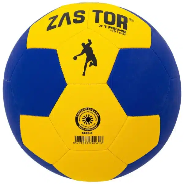 Balón balonmano X-TREME HB2400 amarillo/azul Disponible en talla 00-0-1-2-3 - Imagen 3